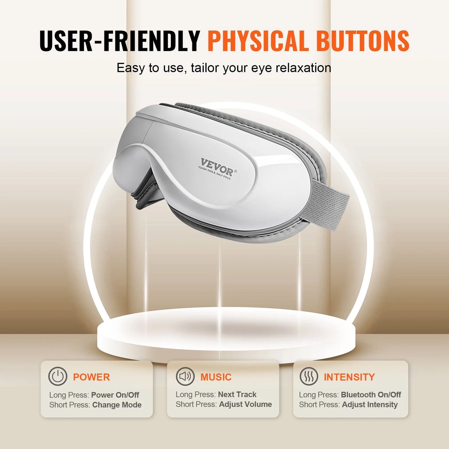 VEVOR's Toasty Peepers: The Bluetooth Spa-O-Matic 5-Mode Eye Squeezer That Folds Like a Pizza!