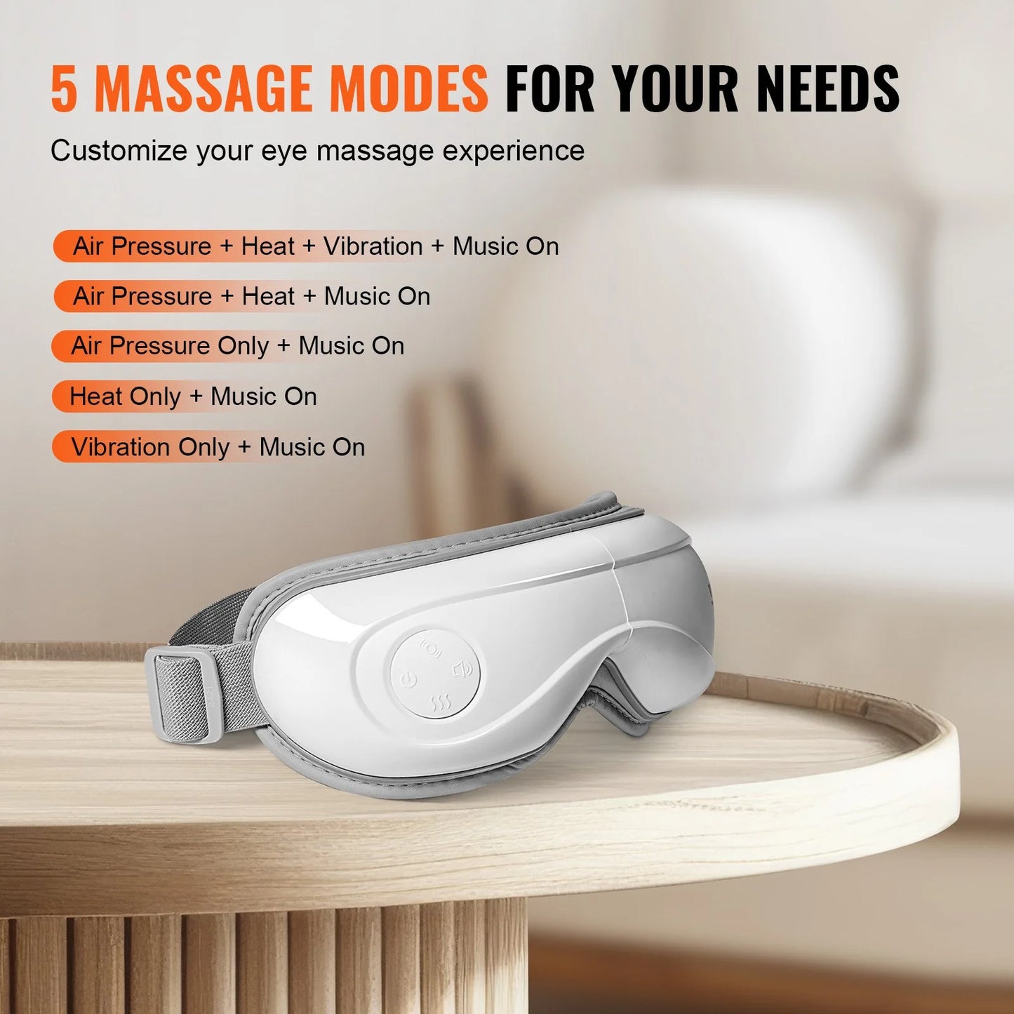 VEVOR's Toasty Peepers: The Bluetooth Spa-O-Matic 5-Mode Eye Squeezer That Folds Like a Pizza!